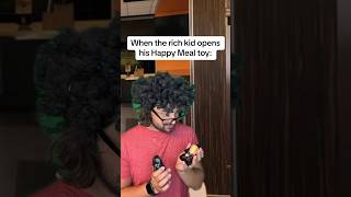 When the rich kid opens his happy meal toy 💰 #comedy #shorts