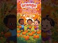 Orange Color Song for Toddlers 🍊 | Learn Colors with TinyJoy Time #Shorts #toddlers #nurseryrhymes