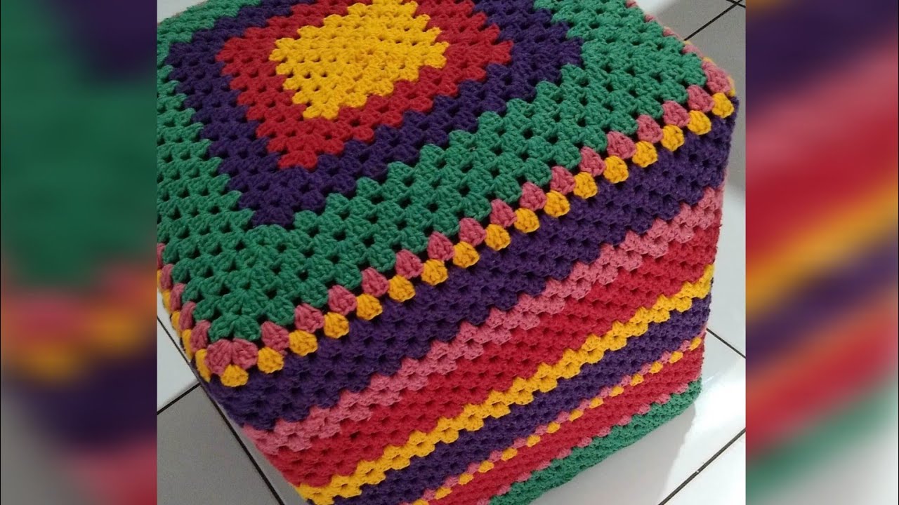 Capa para Puff de Crochê: passo a passo