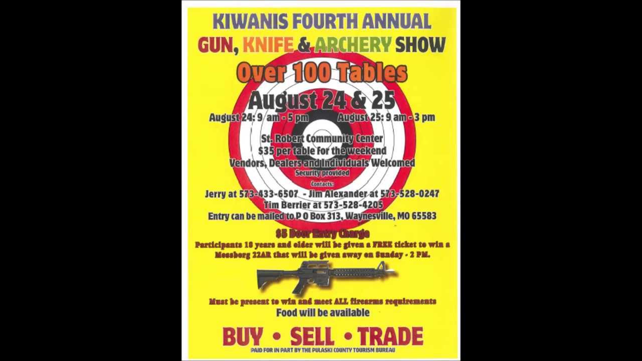 4th Annual Kiwanis Gun, Knife, & Archery Show Radio Spot 0813 YouTube