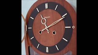 photoshoot HERMLE DUGENA Wall Vintage Clock ICONIC Model!! HIGH GLOSS Chime Germany 1960's