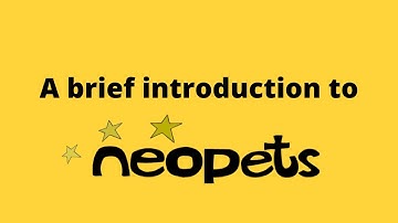 A brief introduction to Neopets