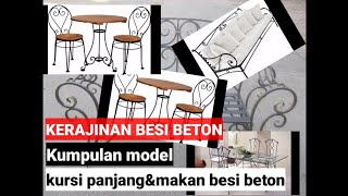 KERAJINAN BESI BETON kumpulan model kursi panjang besi beton