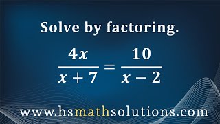 Solving a Proportion with a Quadratic Equation (Example)
