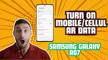 How To Turn ON Mobile Data on Samsung Galaxy A07 | Step-by-Step Guide 2025!