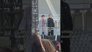 Jin Asking The Armys To Put Their Phones Down..