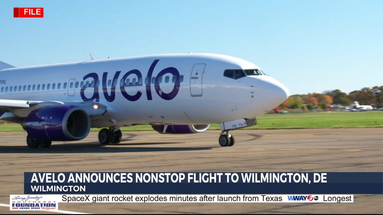 Avelo announces new flight from ILM to Wilmington, DE YouTube