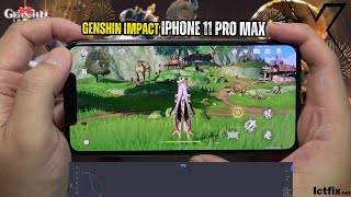 iPhone 11 Pro Max Genshin Impact Gaming test Update 2024 | Apple A13 Bionic