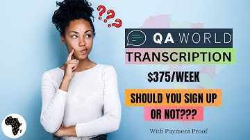 QA World Transcription | Earn $130-$375 Every Week With Payment Proof | Make Money Online |