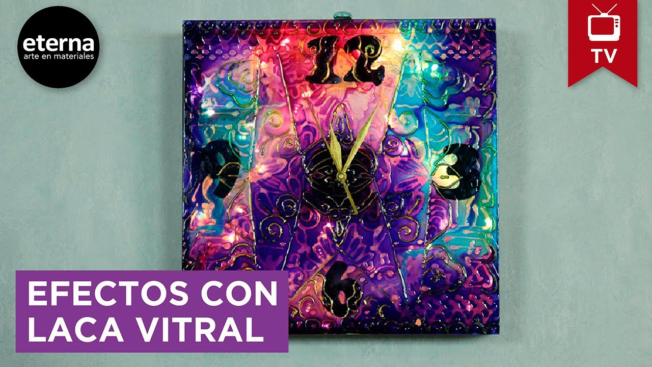 Técnica · Efectos con laca vitral