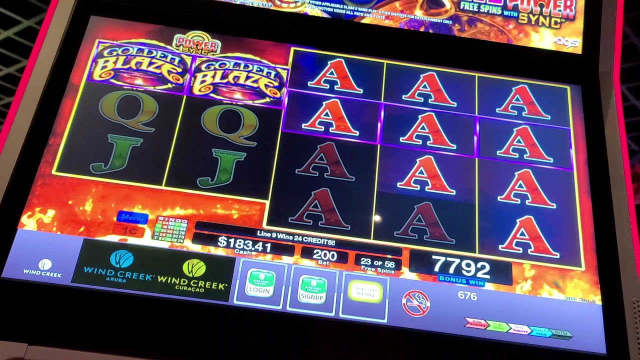 Golden Blaze AGS Slot Machine HUGE WIN - MAX BET - BONUS SPINS ...