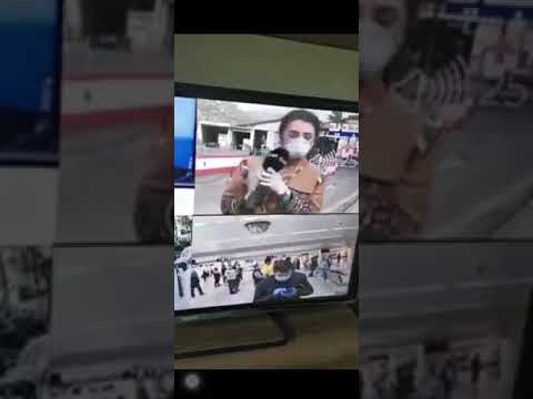 شاهد بالفيديو سقوط مذيعة قناة الجديد على الهواء مباشرة