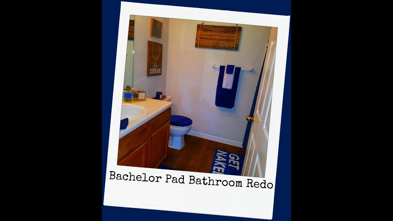 Bachelor Pad Bathroom Decor Redo Youtube