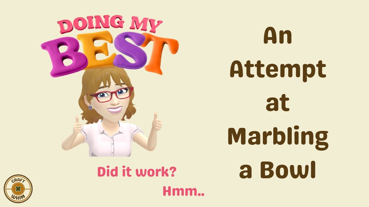 105.  An attempt at marbling a bow....did it work?