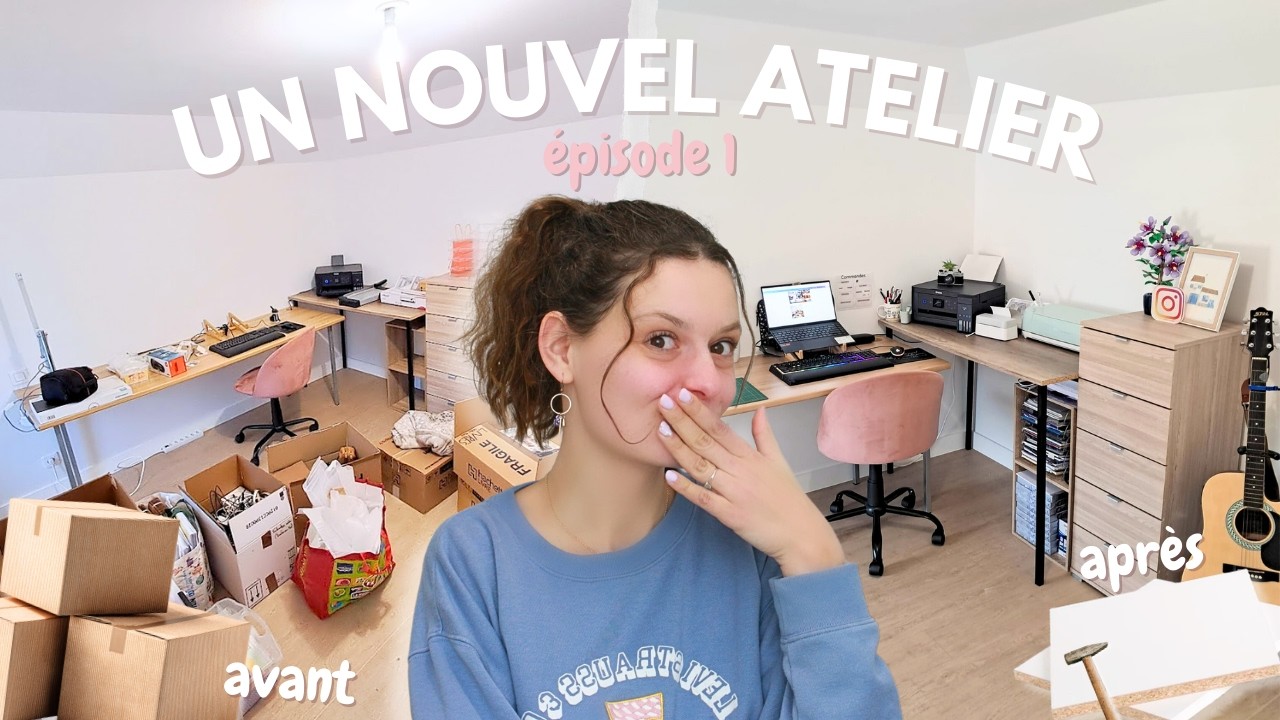 Tout installer dans mon nouvel atelier ✨épisode n°1