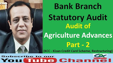 Audit of Agriculture Advances in Bank Branch Audit - Part 2 | KCC-Kisan Credit Card | Restructuring