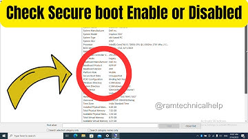How to check Secure boot enable or disabled in dell laptop