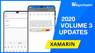 Syncfusion Xamarin Updates—2020 Volume 3