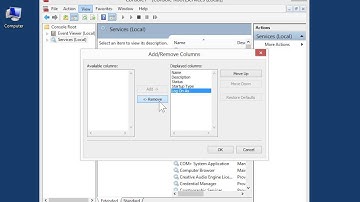 Windows 8.0 Professional - Hide or Display Columns in an MMC Console