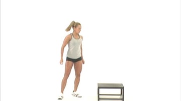 Box Jump down with Stabilization Frontal Plane