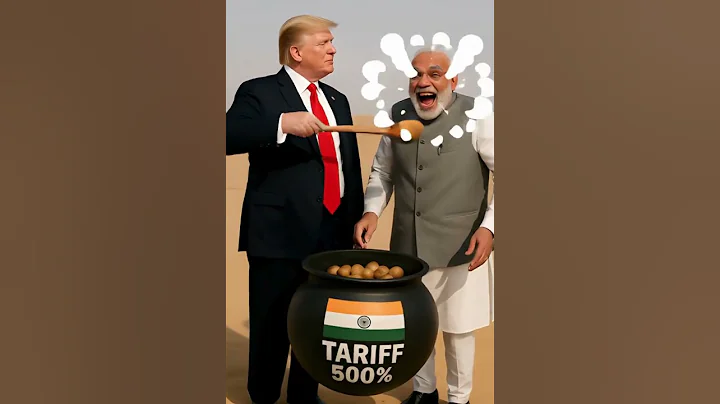 Trump and Modi in Controversial Tariff Gesture | Political Symbolism Explained|Funny Political Humor