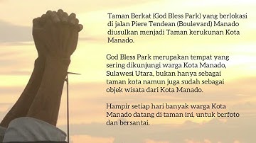 Tugas Informatika ~ Mempromosikan Tempat Wisata  God Bless Park