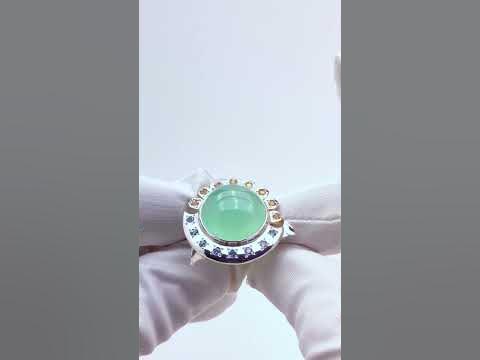 Подвеска с хризопразом, оранжевыми сапфирами и голубыми топазами 💎💍🔥 # ...