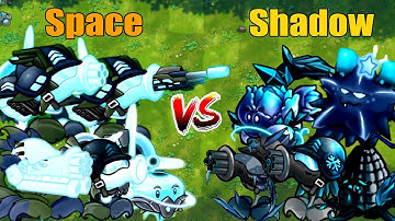 PVZ 1 Fusion 3.1 Challenge!! Team Shadow VS Team Space VS 300 Zombie Random - Who Will Win?