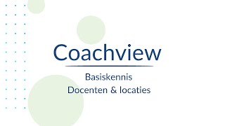 Docenten, Locaties En Rolllen