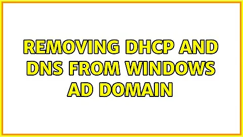 Removing DHCP and DNS from Windows AD Domain