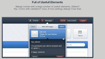 Mango � Slick  and  Responsive Admin Template