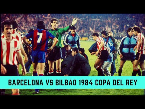 Barcelona Bilbao fight from the 1984 Copa Del Rey (Μαραντόνα εναντίον όλων στον τελικό του 1984)