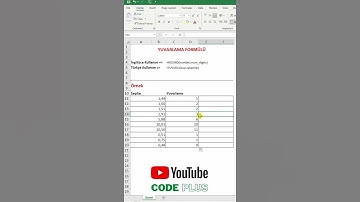EXCELDE YUVARLA FORMÜLÜ #Shorts #Excel