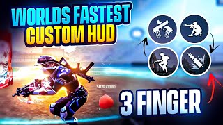 Top 3 Custom Hud Of Fastest 3 Finger Players | Best 3 Finger Custom Hud In FF | Best Custom Hud | FF