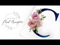 How To Paint A Simple Floral Monogram