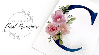 How To Paint A Simple Floral Monogram