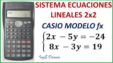 Fácil solución Sistema de ECUACIONES LINEALES 2x2 con CASIO fx-82MS