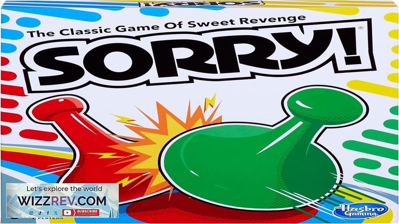 Sorry! Board Game for Kids Ages 6 and Up; Classic Hasbro Board