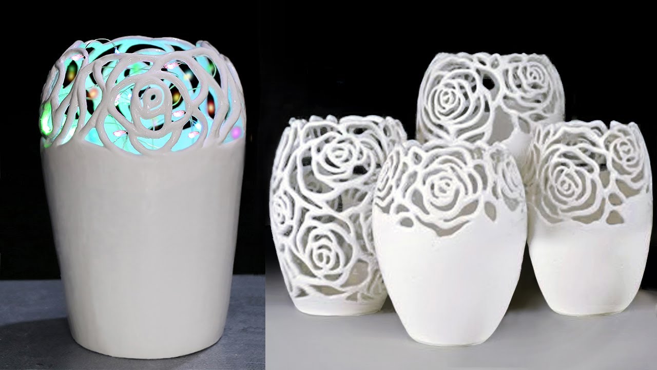 Easy Flower Vase making || Lighting corner vase with paper- পেপার দিয়ে ফুলদানি তৈরি দেখুন