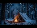 ❄️ Extreme Winter Survival in the Wild Forest 🔥 Solo Bushcraft at -16°C