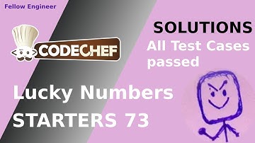 Lucky Numbers Solution || LUCKYN || Codechef Starters 73 || fellowengineer