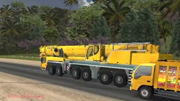 Heavy Equipment Liebherr LTM 1300 - 6.2 Crane -  Mod Bus Simulator Indonesia - Android Gameplay