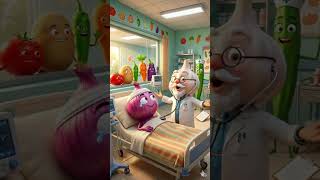 Garlic Doctor 🧄👨⚕️ vs Onion Patient 🧅😂 | Funny Vegetable Hospital | Hilarious AI Animation #shorts