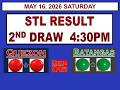 STL 2nd Draw 4:30pm Result STL Quezon STL Batangas MAY 16, 2026 SATURDAY