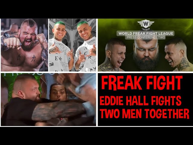 EDDIE HALL FIGHTS 2 MEN, & Eddie THROWS a man at the  Press Conference! class=