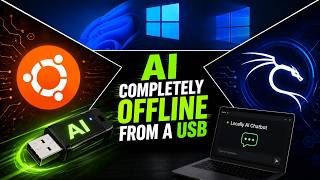 I Ran AI Completely Offline From a USB! No Internet, No Cloud Available for both Windows & Linux