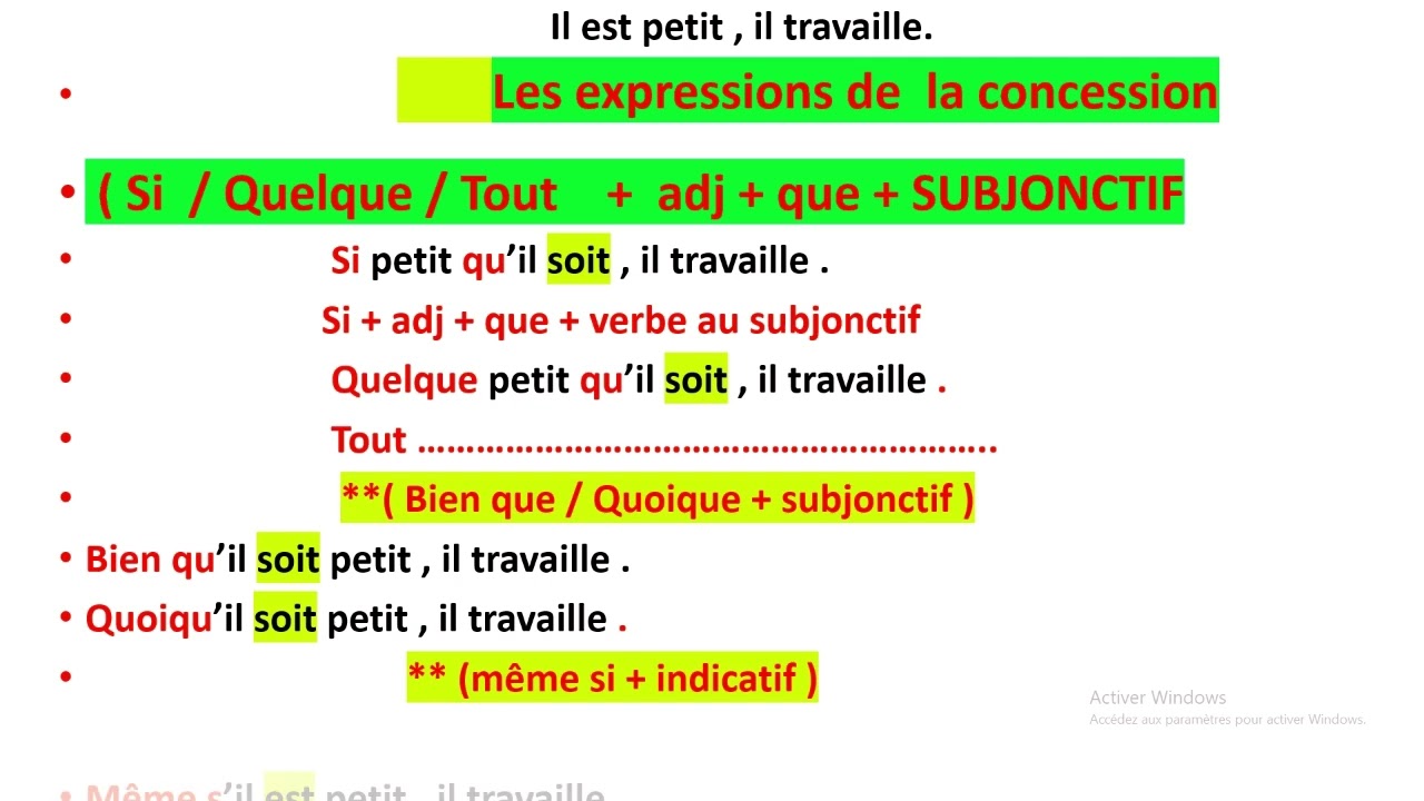 Les expressions de la concession 1 -Prof Akbab  niveau collégial- français