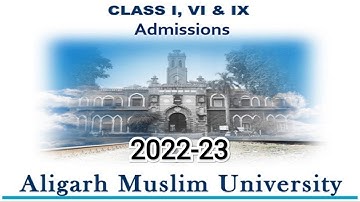 AMU Admission 2022 || Amu Application Form class 1/6/9/11/All 2022-23 || amu Admission form 2022-23