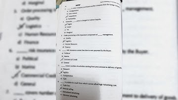 TYBCOM SEM-VI | EXPORT MARKETING | SHETH PUBLICATION MCQ