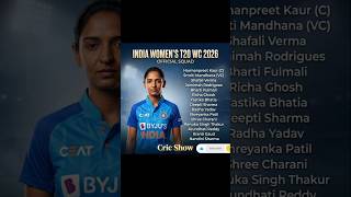 India Squad Announced! Ready for T20 WC 2026 🇮🇳#IndiaWomen #T20WorldCup2026